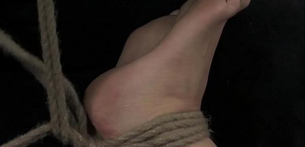  BDSM sub Kristina Rose getting hogtied
